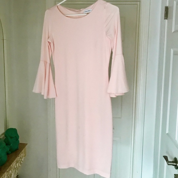 light pink calvin klein dress